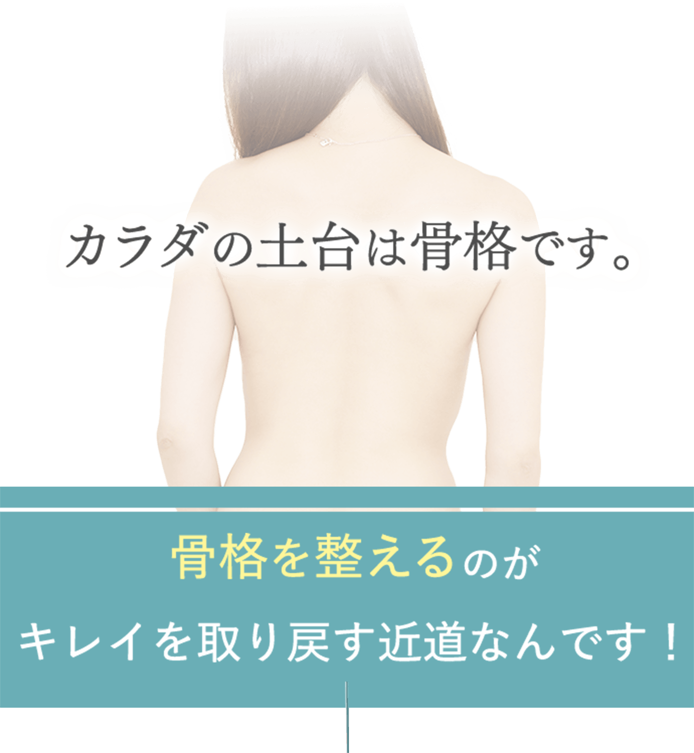 カラダの土台は骨格です。骨格を整えるのがキレイを取り戻す近道なんです！